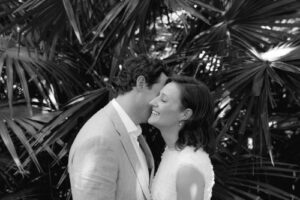 Bride and groom with natural makeup in Melbourne