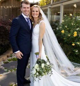 Bride with soft glam bridal makeup in Melbourne - neutral tones with radiant skin.