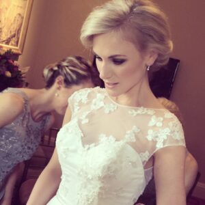 Glamorous bridal makeup with soft smokey eyes in Melbourne.