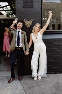 Bride with natural bridal makeup in Melbourne - neutral tones with luminous skin.